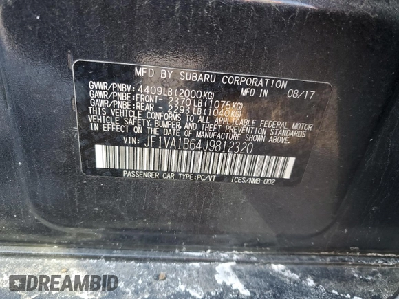 2018 Subaru WRX Premium with VIN JF1VA1B64J9812320, listed as a Copart auction lot 41841525 with 93,425 mi miles and Clean Title. Bid and sale history available at carsss.com. Image 12.