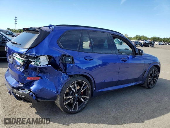 2024 BMW X5 M60i with VIN 5UX33EU07R9U78919, listed as a Copart auction lot 70676234 with 14,301 mi miles and Salvage Title. Bid and sale history available at carsss.com. Image 3.