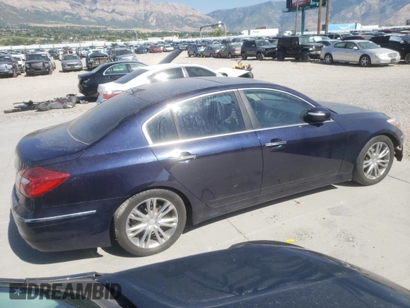 2013 Hyundai Genesis 3.8L with VIN KMHGC4DD3DU213349, listed as a Copart auction lot 70034874 with 114,648 mi miles and Salvage Title. Bid and sale history available at carsss.com. Image 3.