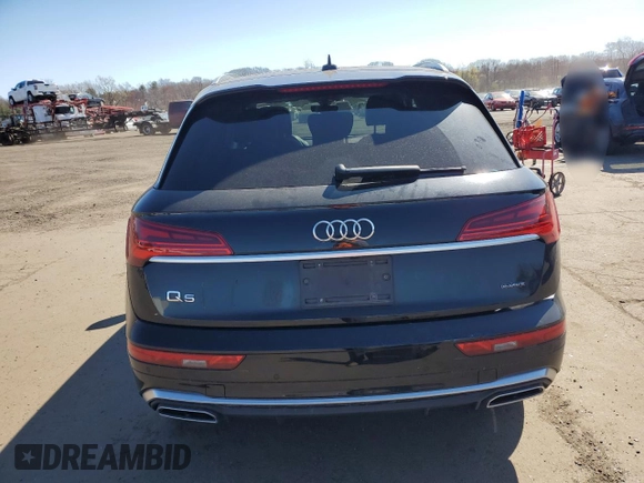 2022 Audi Q5 S line Premium Plus with VIN WA1EABFY2N2067880, listed as a Copart auction lot 53559415 with Not provided miles and Salvage title. Bid and sale history available at DreamBid. Image 6.