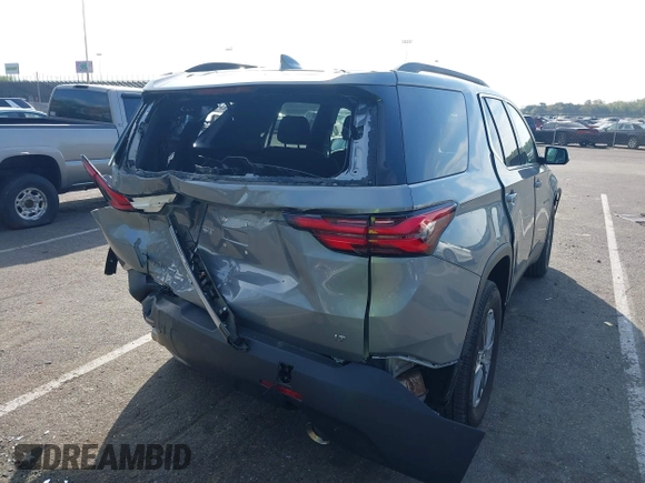 2023 Chevrolet Traverse LT Cloth with VIN 1GNEVGKW3PJ336948, listed as a IAAI auction lot 42144619 with 15,580 mi miles and . Bid and sale history available at DreamBid. Image 4.