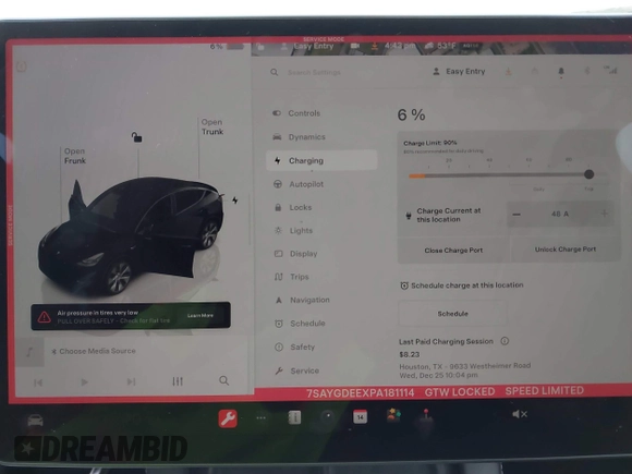 2023 Tesla Model Y Long Range z VIN 7SAYGDEEXPA181114, wystawiony jako IAAI lot #41564617 z przebiegiem 64 990 mil mil oraz . Historia ofert i sprzedaży dostępna na DreamBid. Obrazek 18.