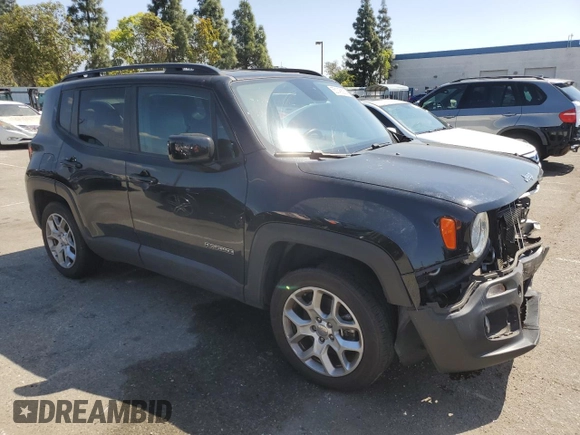 2018 Jeep Renegade Latitude with VIN ZACCJABB9JPH49826, listed as a Copart auction lot 55145805 with 97,752 mi miles and Salvage Title. Bid and sale history available at DreamBid. Image 4.