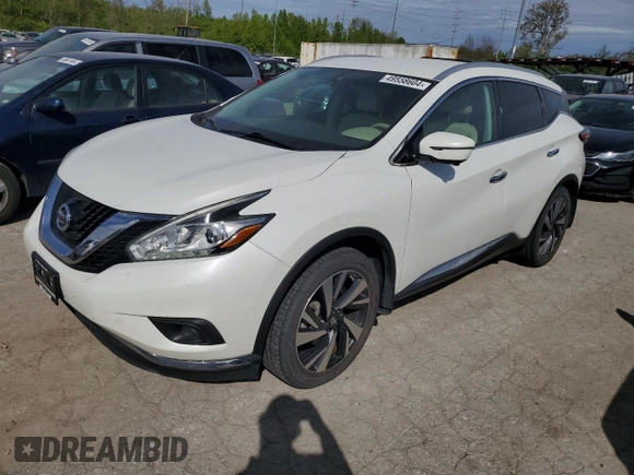 2016 Nissan Murano S with VIN 5N1AZ2MH6GN121985, listed as a Copart auction lot 49558604 with 144,830 mi miles and Salvage Title. Bid and sale history available at carsss.com. Image 1.