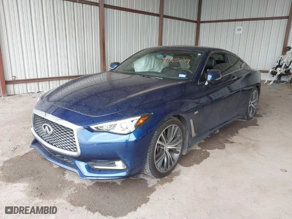2018 Infiniti Q60 3.0t LUXE with VIN JN1EV7EK0JM340059, listed as a IAAI auction lot 41165109 with 50,751 mi miles. Bid and sale history available at carsss.com. Image 2.