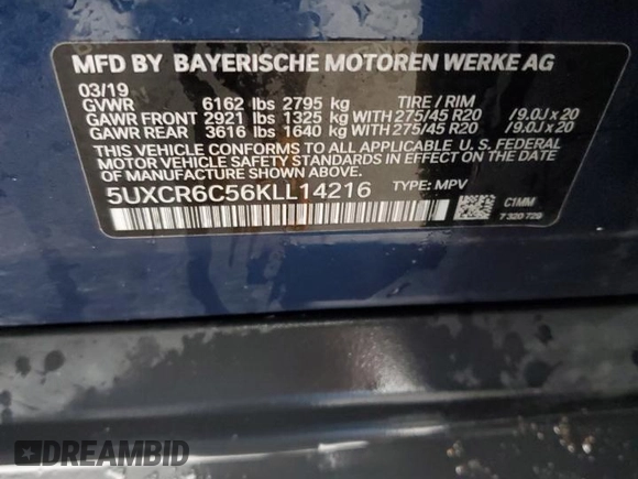2019 BMW X5 xDrive40i z VIN 5UXCR6C56KLL14216, wystawiony jako Copart lot #44607995 z przebiegiem 110 281 mil mil oraz Szkoda całkowita • Salvage title. Historia ofert i sprzedaży dostępna na DreamBid. Obrazek 13.