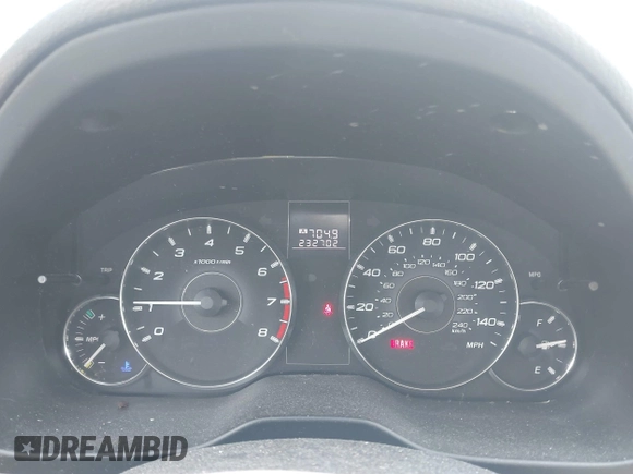2012 Subaru Legacy 2.5i with VIN 4S3BMAA61C1033058, listed as a IAAI auction lot 42389156 with 232,702 mi miles and . Bid and sale history available at DreamBid. Image 7.