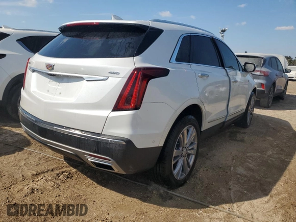 2024 Cadillac XT5 FWD Premium Luxury with VIN 1GYKNCRSXRZ720148, listed as a Copart auction lot 75116124 with 0 mi miles and Non Repairable. Bid and sale history available at carsss.com. Image 3.