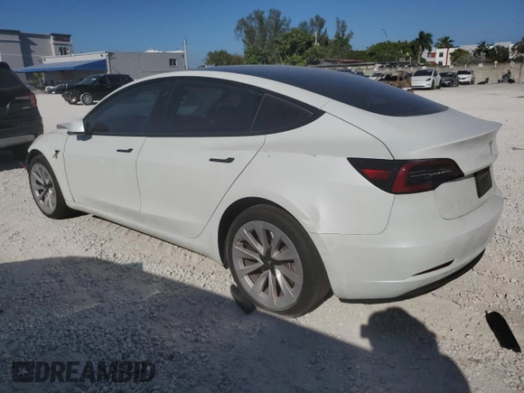 2023 Tesla Model 3 with VIN 5YJ3E1EA9PF552470, listed as a Copart auction lot 48458625 with 13,390 mi miles and Salvage Title. Bid and sale history available at DreamBid. Image 2.