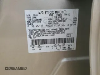 2011 Lincoln MKX z VIN 2LMDJ6JK1BBJ20361, wystawiony jako Copart lot #55584515 z przebiegiem 112 816 mil mil oraz Szkoda całkowita • Salvage title. Historia ofert i sprzedaży dostępna na DreamBid. Obrazek 13.