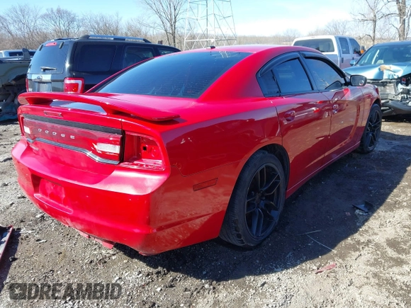 2012 Dodge Charger SXT with VIN 2C3CDXHG7CH264185, listed as a IAAI auction lot 41676948 with 190,980 mi miles. Bid and sale history available at carsss.com. Image 4.