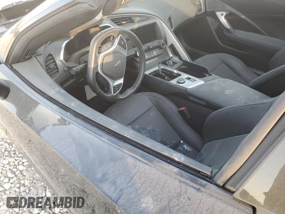 2019 Chevrolet Corvette 1LT with VIN 1G1YB2D73K5123693, listed as a Copart auction lot 75279184 with Not Provided miles and Salvage Title. Bid and sale history available at carsss.com. Image 7.