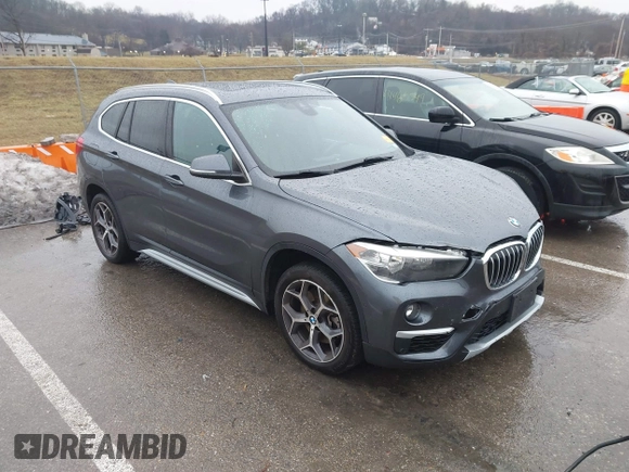 2019 BMW X1 sDrive28i with VIN WBXHU7C52K5L12160, listed as a IAAI auction lot 41452244 with 59,344 mi miles and . Bid and sale history available at DreamBid. Image 1.