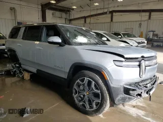2025 Rivian R1S Adventure with VIN 7PDSGBBA4SN049237, listed as a Copart auction lot 53455505 with 0 mi miles and Salvage Title. Bid and sale history available at carsss.com. Image 4.