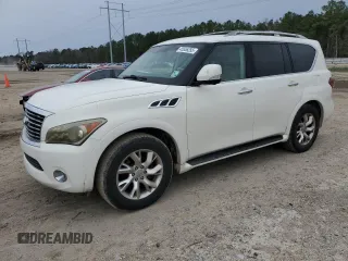 2012 Infiniti QX56 7-passenger with VIN JN8AZ2NF4C9516899, listed as a Copart auction lot 45556255 with 202,504 mi miles and Clean Title. Bid and sale history available at carsss.com. Image 1.