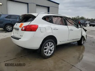 2013 Nissan Rogue S with VIN JN8AS5MV6DW647303, listed as a Copart auction lot 51522995 with Not Provided miles and Non Repairable. Bid and sale history available at DreamBid. Image 3.