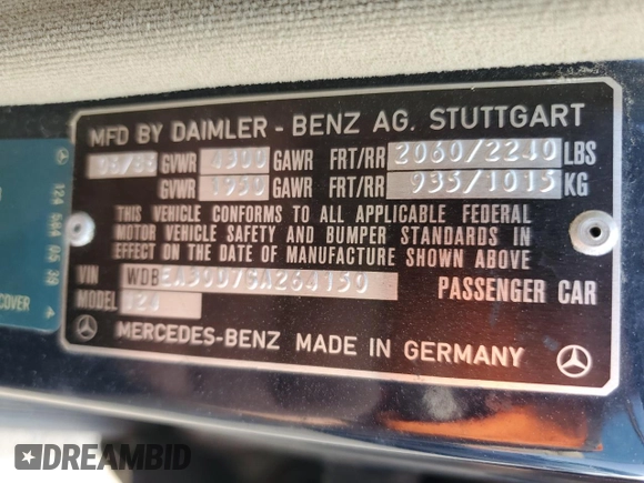 1986 Mercedes-Benz 300 E z VIN WDBEA30D7GA264150, wystawiony jako Copart lot #48736065 z przebiegiem 139 066 mil mil oraz Czysty tytuł • Clean title. Historia ofert i sprzedaży dostępna na DreamBid. Obrazek 12.