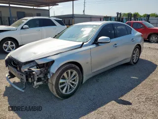2014 Infiniti Q50 Premium with VIN JN1BV7AR4EM692587, listed as a Copart auction lot 58504765 with 187,001 mi miles and Salvage title. Bid and sale history available at DreamBid. Image 1.