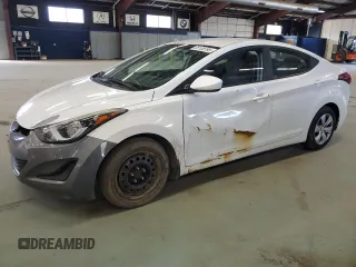 2016 Hyundai Elantra SE with VIN 5NPDH4AE3GH749612, listed as a Copart auction lot 55108195 with 127,105 mi miles and Salvage Title. Bid and sale history available at DreamBid. Image 1.