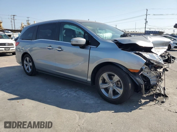 2019 Honda Odyssey EX with VIN 5FNRL6H5XKB110737, listed as a Copart auction lot 62190115 with 82,539 mi miles and Salvage title. Bid and sale history available at DreamBid. Image 4.