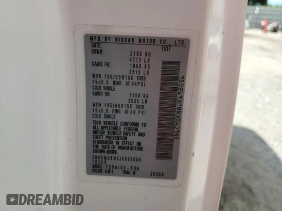 2018 Nissan NV200 SV z VIN 3N6CM0KN8JK692056, wystawiony jako Copart lot #76067534 z przebiegiem 100 077 mil mil oraz Szkoda całkowita • Salvage title. Historia ofert i sprzedaży dostępna na DreamBid. Obrazek 14.