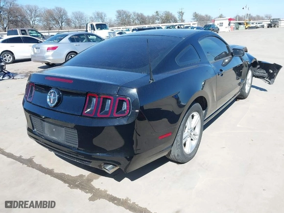 2013 Ford Mustang V6 with VIN 1ZVBP8AM8D5259572, listed as a IAAI auction lot 41655526 with 42,753 mi miles. Bid and sale history available at carsss.com. Image 4.