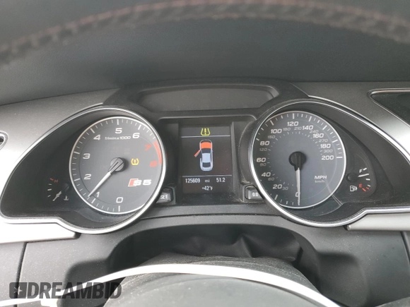 2008 Audi S5 with VIN WAURV78T38A032816, listed as a Copart auction lot 43603835 with 125,609 mi miles and Salvage Title. Bid and sale history available at carsss.com. Image 9.