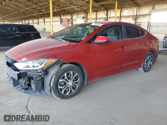 2017 Hyundai Elantra SE with VIN KMHD74LF6HU282102, listed as a Copart auction lot 57841005 with 94,024 mi miles and Salvage title. Bid and sale history available at DreamBid. Image 1.