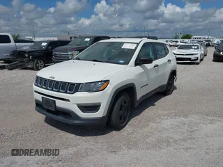 2018 Jeep Compass Sport with VIN 3C4NJCAB1JT151695, listed as a IAAI auction lot 42475636 with 77,607 mi miles and . Bid and sale history available at DreamBid. Image 2.