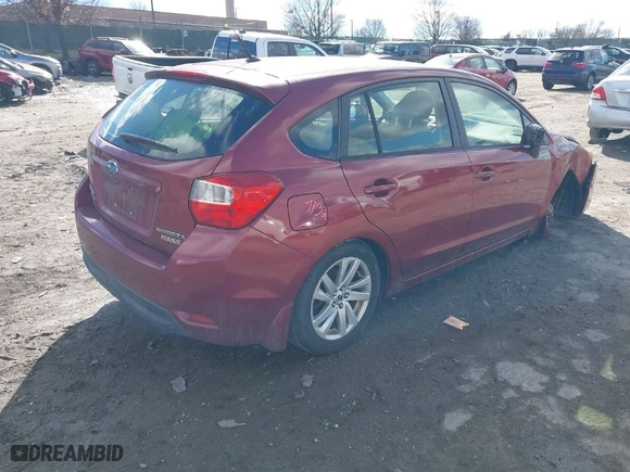 2015 Subaru Impreza Wagon 2.0i Premium with VIN JF1GPAC68FH202441, listed as a IAAI auction lot 41445028 with 43,555 mi miles. Bid and sale history available at carsss.com. Image 4.