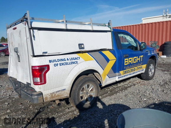 2017 Ford F-150 XL with VIN 1FTMF1CP8HFA95169, listed as a IAAI auction lot 41425463 with 104,619 mi miles. Bid and sale history available at carsss.com. Image 4.