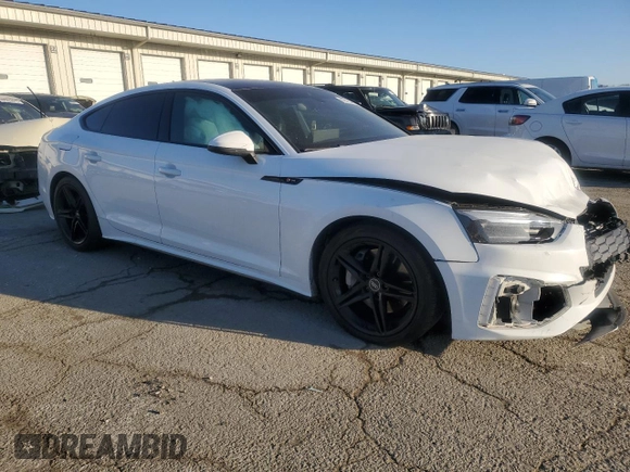 2022 Audi A5 Sportback S line Premium with VIN WAUDACF58NA009238, listed as a Copart auction lot 42725495 with 76,798 mi miles and Salvage Title. Bid and sale history available at carsss.com. Image 4.