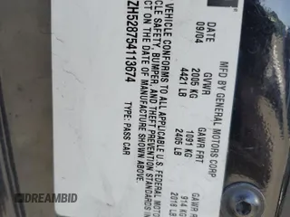 2005 Pontiac G6 GT z VIN 1G2ZH528754113674, wystawiony jako Copart lot #56992545 z przebiegiem 165 598 mil mil oraz Szkoda całkowita • Salvage title. Historia ofert i sprzedaży dostępna na DreamBid. Obrazek 12.