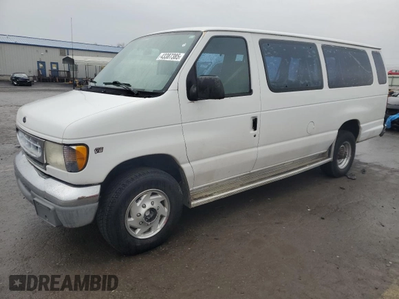 2000 Ford Econoline Passenger XL with VIN 1FBSS31L7YHB41694, listed as a Copart auction lot 43387385 with 108,458 mi miles and Salvage Title. Bid and sale history available at DreamBid. Image 1.