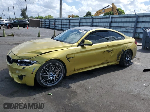 2017 BMW M4 z VIN WBS3R9C50HK709115, wystawiony jako Copart lot #54594635 z przebiegiem 84 216 mil mil oraz Szkoda całkowita • Salvage title. Historia ofert i sprzedaży dostępna na DreamBid. Obrazek 1.