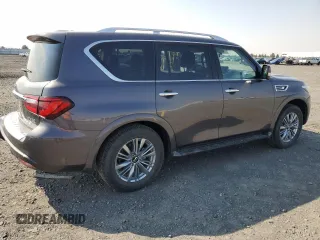 2024 Infiniti QX80 LUXE with VIN JN8AZ2AE4R9328471, listed as a Copart auction lot 69869294 with 17,071 mi miles and Clean Title. Bid and sale history available at carsss.com. Image 3.
