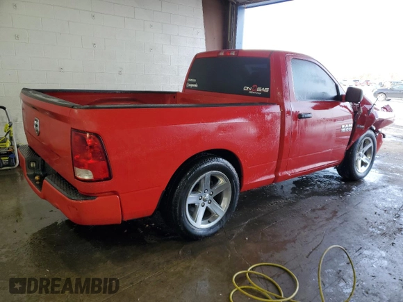 2013 Ram 1500 Express with VIN 3C6JR6AT2DG572606, listed as a Copart auction lot 45458575 with 176,191 mi miles and Salvage title. Bid and sale history available at DreamBid. Image 3.