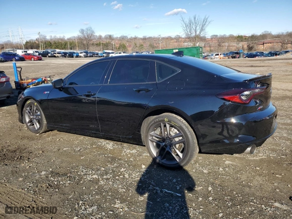 2024 Acura TLX w/A-Spec Package with VIN 19UUB6F59RA001416, listed as a Copart auction lot 86802094 with 7,032 mi miles and Salvage Title. Bid and sale history available at carsss.com. Image 2.