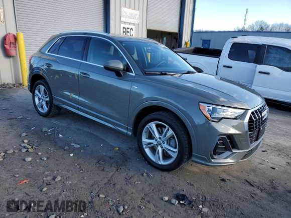 2020 Audi Q3 S line Premium with VIN WA1DECF32L1018403, listed as a Copart auction lot 49996235 with 141,608 mi miles and Clean Title. Bid and sale history available at carsss.com. Image 4.