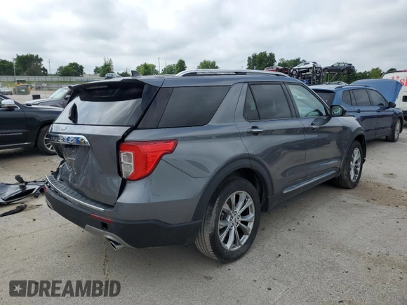 2023 Ford Explorer Limited with VIN 1FMSK7FH9PGB18800, listed as a Copart auction lot 65338255 with Not provided miles and Non repairable. Bid and sale history available at DreamBid. Image 3.