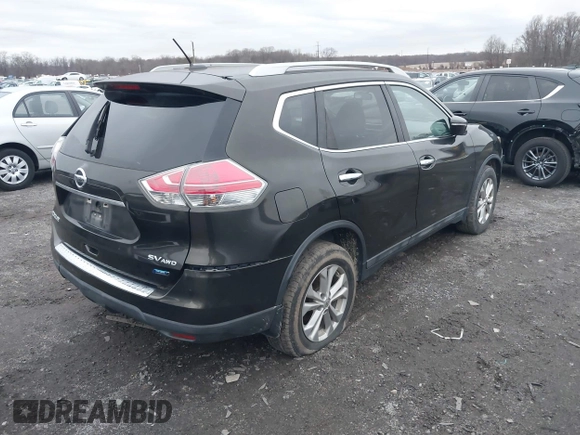 2014 Nissan Rogue SV with VIN 5N1AT2MV7EC863411, listed as a IAAI auction lot 41099324 with 163,763 mi miles. Bid and sale history available at carsss.com. Image 4.