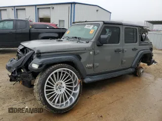 2018 Jeep Wrangler Unlimited Sport S with VIN 1C4HJXDN7JW264071, listed as a Copart auction lot 43575135 with 96,371 mi miles and Clean title. Bid and sale history available at DreamBid. Image 1.