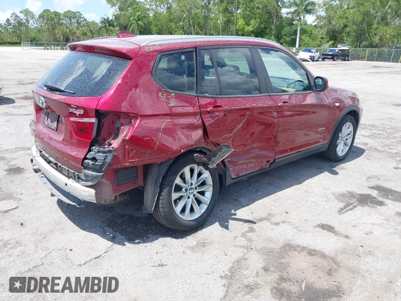 2013 BMW X3 xDrive28i with VIN 5UXWX9C50D0A11265, listed as a IAAI auction lot 41931507 with 69,853 mi miles and . Bid and sale history available at DreamBid. Image 4.