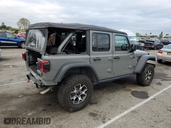 2022 Jeep Wrangler Unlimited Rubicon with VIN 1C4HJXFGXNW158038, listed as a Copart auction lot 53020575 with 14,355 mi miles and Salvage title. Bid and sale history available at DreamBid. Image 3.