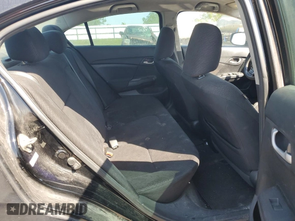 2013 Honda Civic LX with VIN 2HGFB2F50DH595485, listed as a Copart auction lot 52156955 with Not Provided miles and Salvage Title. Bid and sale history available at DreamBid. Image 10.