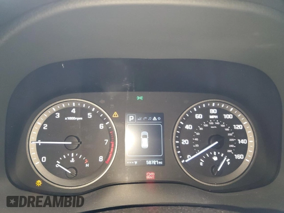2018 Hyundai Tucson SEL Plus with VIN KM8J33A49JU605252, listed as a Copart auction lot 44616425 with 58,721 mi miles and Salvage Title. Bid and sale history available at carsss.com. Image 9.