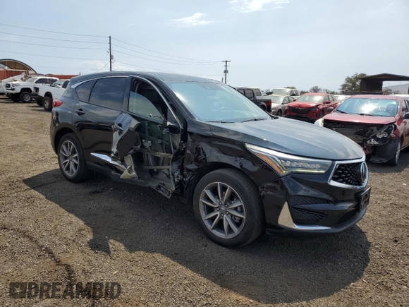 2020 Acura RDX Technology with VIN 5J8TC1H58LL002061, listed as a Copart auction lot 51176745 with 57,037 mi miles and Salvage title. Bid and sale history available at DreamBid. Image 4.