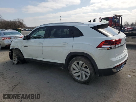 2021 Volkswagen Atlas SE with VIN 1V2JE2CA4MC229791, listed as a Copart auction lot 48929455 with 76,407 mi miles and Salvage title. Bid and sale history available at DreamBid. Image 2.