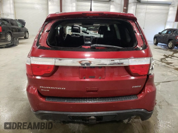 2013 Dodge Durango Crew with VIN 1C4RDJDG8DC638185, listed as a Copart auction lot 53487045 with Not Provided miles and Salvage Title. Bid and sale history available at carsss.com. Image 6.