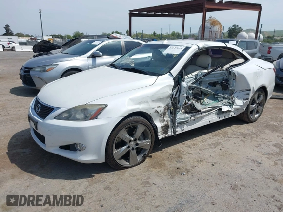 2010 Lexus IS 350 C with VIN JTHFE2C24A2501630, listed as a IAAI auction lot 42047403 with 90,754 mi miles and . Bid and sale history available at DreamBid. Image 2.